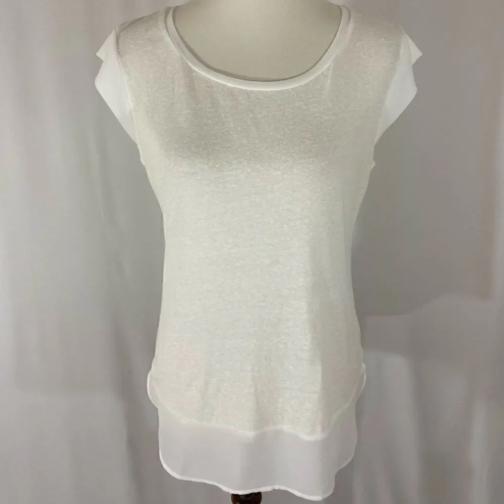 Merona White Cap Sleeve Top